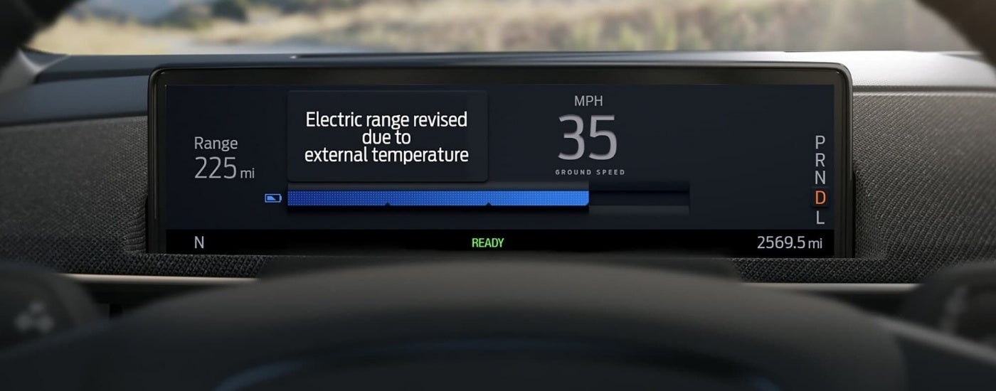 Infotainment screen in a 2024 Ford Mustang Mach-E