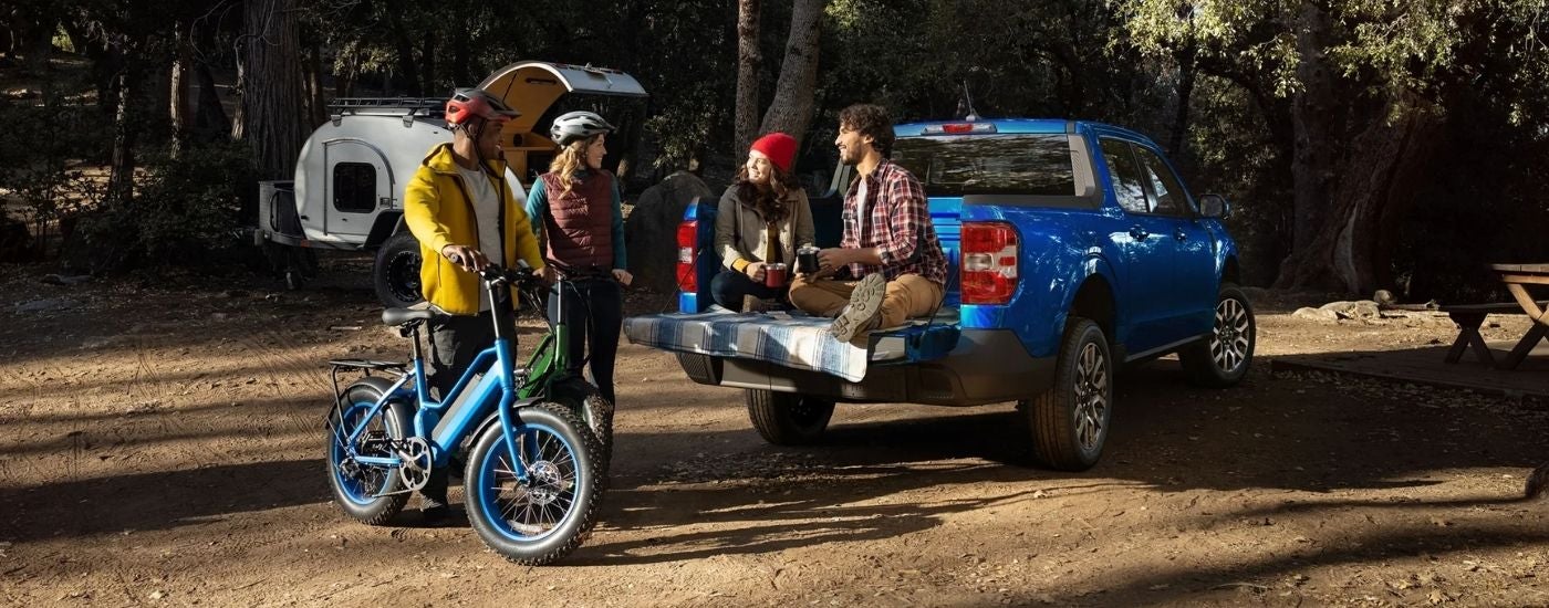 Group of friends neara blue 2022 Ford Maverick